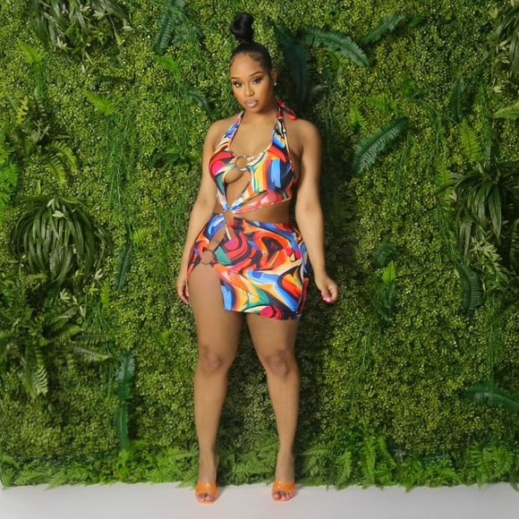 Backless Mini Halter Dress - Picture 1 of 2